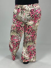 BT-Z {Signals Crossed} Pink Animal Print Palazzo Pants SALE!!! PLUS SIZE 1X 2X 3X