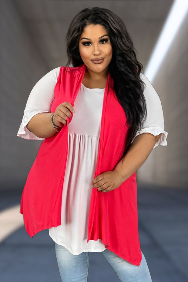 31 OT-I {Express The Fashion} Venetian Red Vest PLUS SIZE 1X 2X 3X