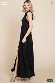 LD-H {Glimpse Of Glamour} Black Maxi Dress PLUS SIZE 1X 2X 3X