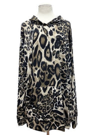 12 HD-B {All Walks Of Life} Leopard Print Hoodie EXTENDED PLUS SIZE 3X 4X 5X