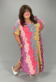 LD-K {Finally Living} SALE!! Coral MultiColor Animal Print Maxi CURVY BRAND!!