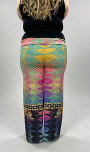 BT-B {Cool Vibes} Multi-Color Palazzo Pants PLUS SIZE 1X 2X 3X