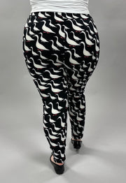 BIN 98 {Bye Bye Birdie} Black Bird Print Leggings EXTENDED PLUS SIZE 3X/5X