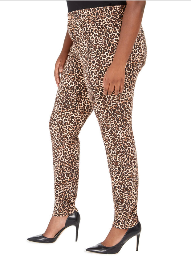 BT-A  M-109 {INC Brand}  Leopard Jeans SALE!! EXTENDED PLUS SIZE 14W 15W 18W 20W 22W 24W 26W 28W