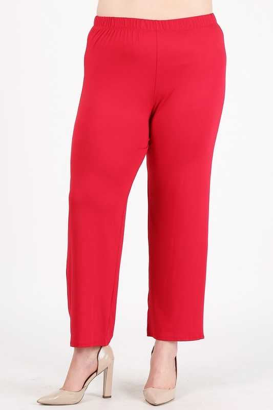 LEG -56   {Taking Time To Love} Red Loose Fit Pants PLUS SIZE 1X 2X 3X
