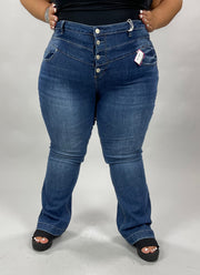 BT-N {Gemma Rae} Button Up High Rise Flare Jeans