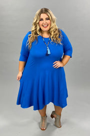 86 SQ-A {Vision of Elegance} ROYAL BLUE Dress CURVY BRAND!! EXTENDED PLUS SIZE 3X 4X 5X 6X