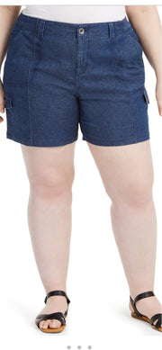 BT-R  M-109 {Style & Co} Chambray Shorts PLUS SIZE 16W  24W