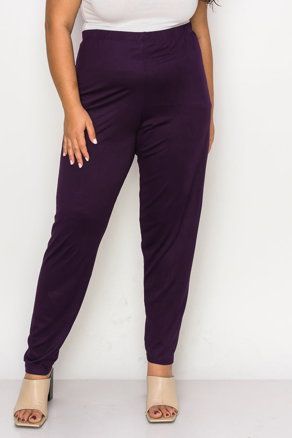 BT-E {Going Over} Purple "Buttersoft" Pants EXTENDED PLUS SIZE 3X 4X 5X 6X