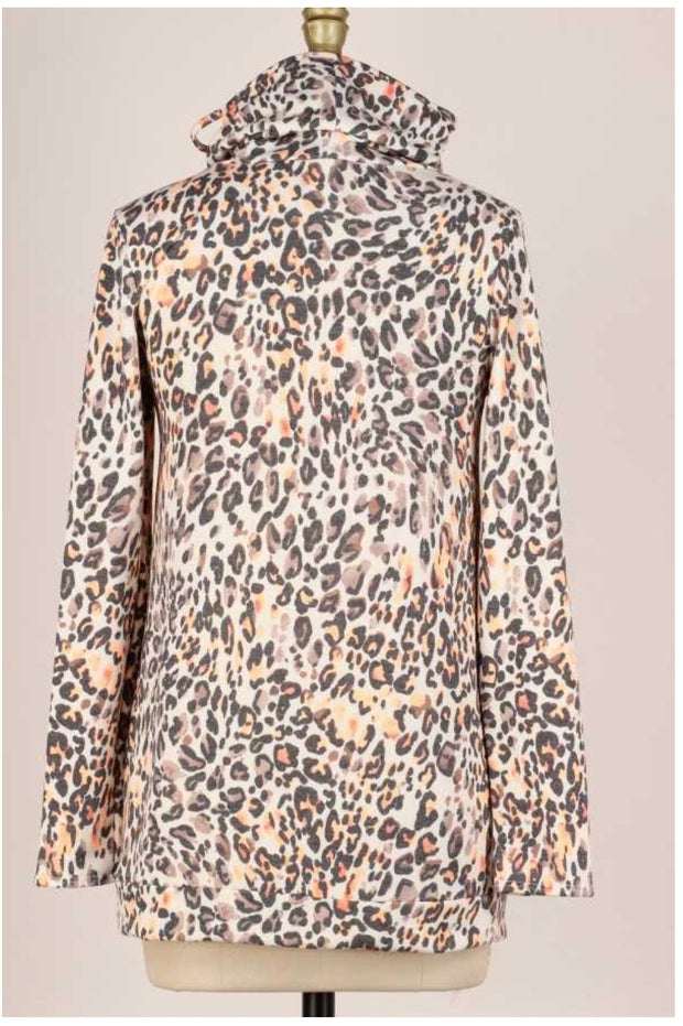 16 PLS-K {Burning Skies} ***FLASH SALE***Brown Orange Leopard Mask Top *SALE!!* PLUS SIZE XL 2X 3X