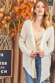 50 OT-A {Endearing Moments} Cream Raw Hem Cardigan  PLUS SIZE 1X 2X 3X