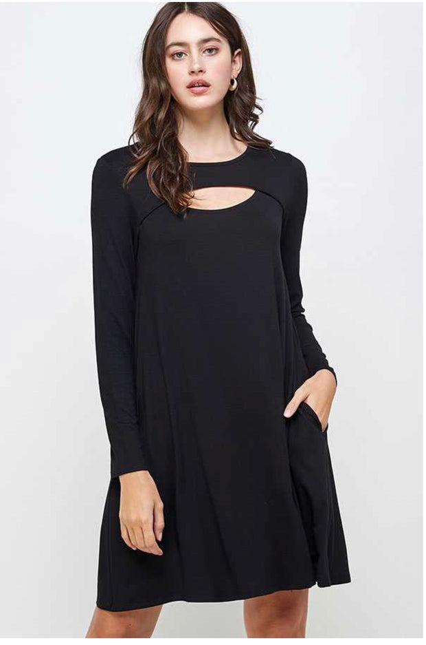 20 SLS-B {Take Me Out Tonight} Black Open Neck Dress PLUS SIZE XL 2X 3X