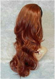 {Diane} Long Red Slight Waves Synthetic  Headband Wig