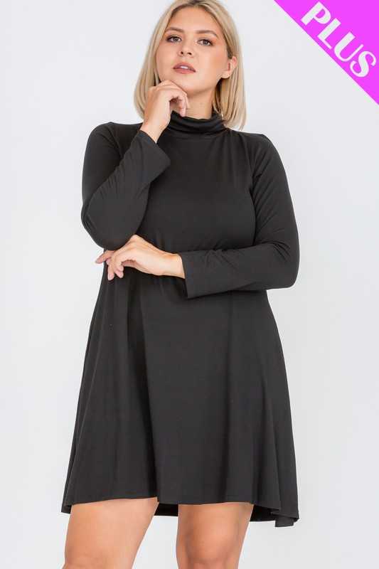 89 OR 59 SLS-E {Doing Life Right} Black Long Sleeve Dress PLUS SIZE 1X 2X 3X