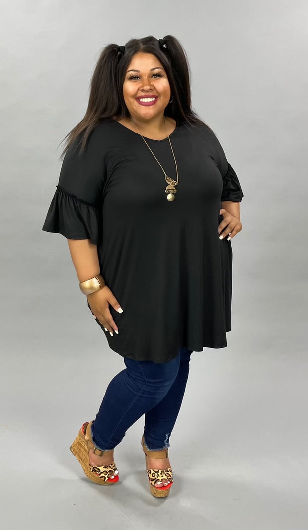 72 SSS-C {Looking for Love} Black Dress W/V-Neck  Plus Size 1X 2X 3X