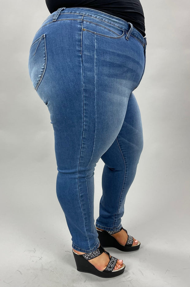 BT-W {YMI Slim-Hers} Dark High Rise Skinny Jeans