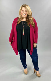 22 OT-B {Playful Playlist} Magenta Cardigan PLUS SIZE XL 2X 3X SALE!!!!!