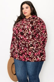 50 HD-K {Just The One} Wine Multi-Print Hoodie w/Pocket SALE!! EXTENDED PLUS SIZE 3X 4X 5X