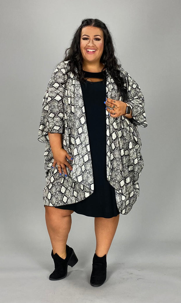 23 OT-Z {Only What Matters}  Snakeskin Print Cardigan PLUS SIZE 1X 2X 3X