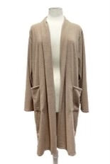 58 OT-F {Stick With Me} Khaki Duster w/Pocket EXTENDED PLUS SIZE 1X 2X 3X 4X 5X