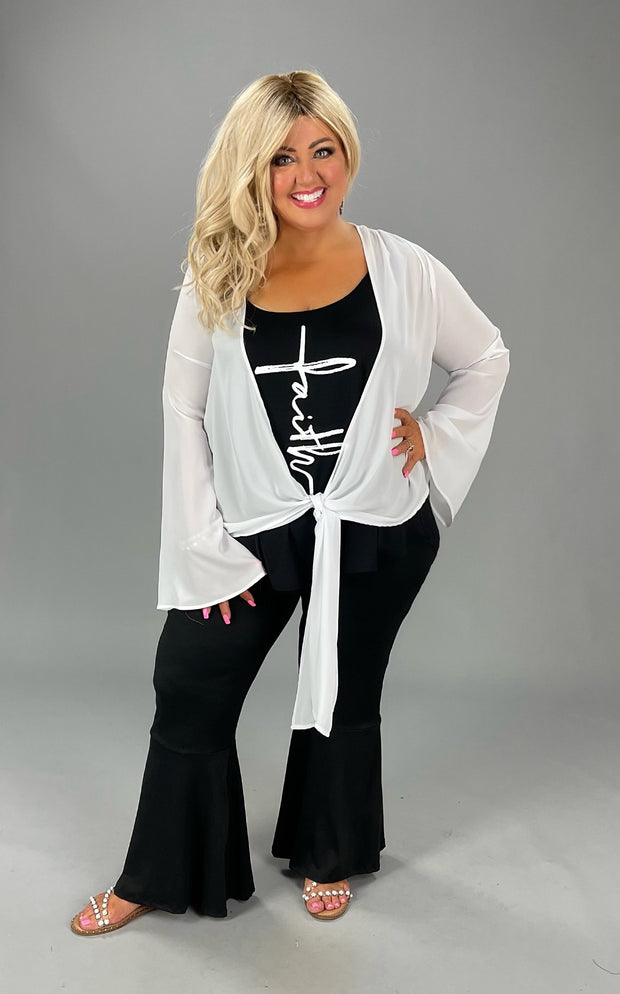 82 OT {First Class All The Way} White Bolero Cardigan PLUS SIZE XL 2X 3X