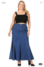 BT-Z {Sunday Morning} Indigo Denim Skirt SALE!!! PLUS SIZE XL 2X 3X