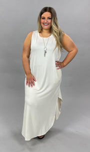 LD-R {Happiest Of All} Cream Sleeveless Long Dress PLUS SIZE 1X 2X 3X  SALE!!!!