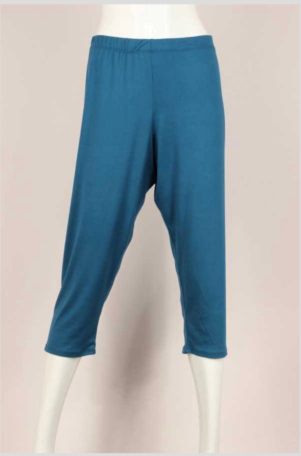 LEG-B {Get On  Up} Teal Butter Soft Capri Leggings EXTENDED PLUS SIZE 3X - 5X