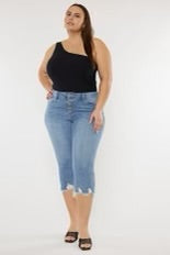 LEG-   {KanCan} Medium Mid-Rise Capri Jeans EXTENDED PLUS SIZE 16 18 20 22