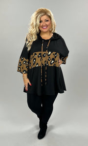 47 OR 38 HD C {Snap Dragon} Brown/Black Leopard w/hood SALE!!! Extended Plus Size 4X 5X 6X CURVY BRAND