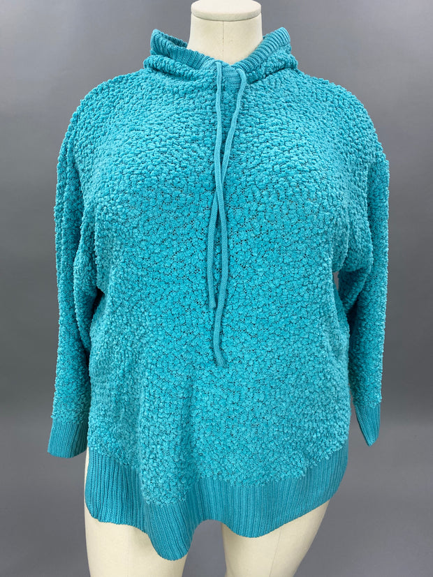 39 HD-F {Hold Me Tight} Ash Mint Popcorn Hoodie PLUS SIZE XL 2X 3X