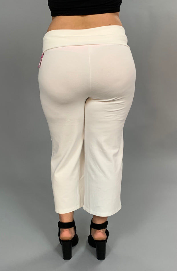 BT-V {Never Too Much} White Yoga Capri Pants PLUS SIZE