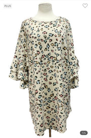 68 PQ-M {Extra Is Better} Multi-Color Leopard Print Tunic EXTENDED PLUS SIZE 3X 4X 5X