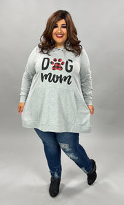 92 HD-D {Happy Moments} GRAY Dog Mom Hoodie CURVY BRAND!! EXTENDED PLUS SIZE 3X 4X 5X 6X