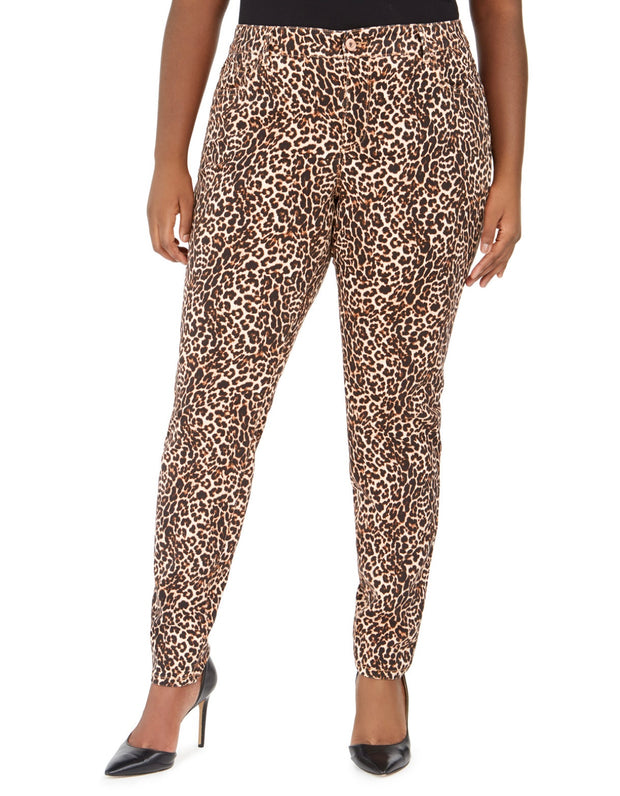 BT-A  M-109 {INC Brand}  Leopard Jeans SALE!! EXTENDED PLUS SIZE 14W 15W 18W 20W 22W 24W 26W 28W