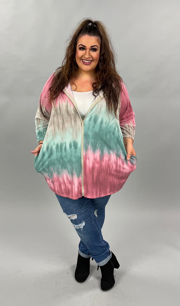17 OT-A {Go With Grace} Teal/Mauve Hoodie CURVY BRAND!! EXTENDED PLUS SIZE 4X 5X 6X