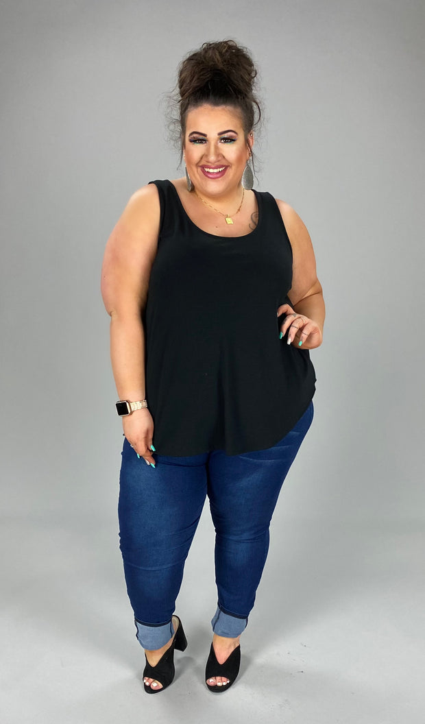 93 SV-A {Really Need It} Black Sleeveless Tank Top PLUS SIZE 1X 2X 3X