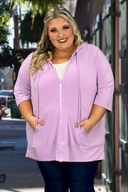 89 OT-G {Paint the Town} LILAC French Terry Hoodie CURVY BRAND!! EXTENDED PLUS SIZE 3X 4X 5X 6X