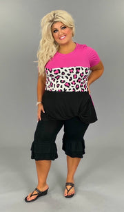 BT-H {Cute As Can Be} Black Double Ruffle Capri Pants Curvy Brand EXTENDED PLUS SIZE 1X 2X 3X 4X 5X 6X