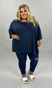 27 SSS-I {Basically Perfect} Midnight Navy Pocket Top PLUS SIZE 1X 2X 3X