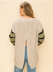 34 OR 36 PLS-A {Moments Like These} Beige Sweater PLUS SIZE 1X/2X  2X/3X