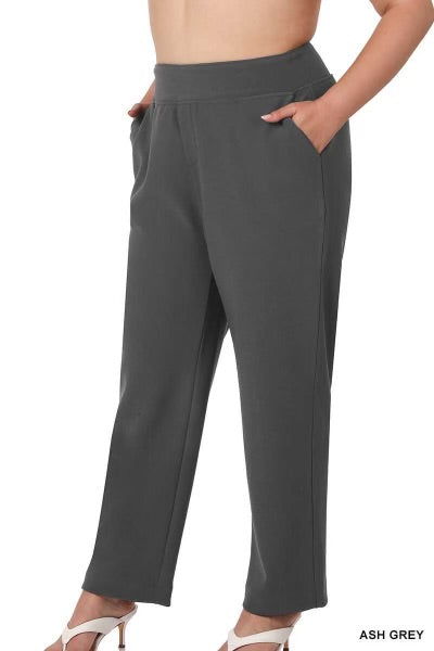 Leg-67  {Setting The Standard} Ash Grey Wide Waist Pants SALE!!! PLUS SIZE 1X 2X 3X