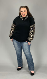 11 CP-A {Cat Ears} Leopard Black ***FLASH SALE*** Top With Mask  PLUS SIZE L XL 2X