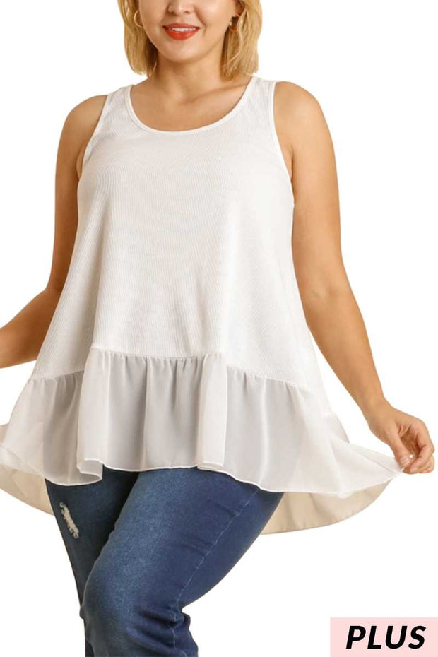 80 SV-A {A Welcome Change} UMGEE Ivory Tank PLUS SIZE***SALE*** XL 1XL 2XL