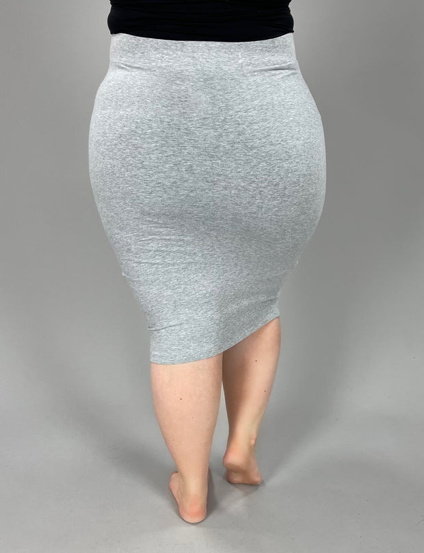 BT-A {Comfy Look} Gray Stretch Pencil Skirt PLUS SIZE XL 2X 3X