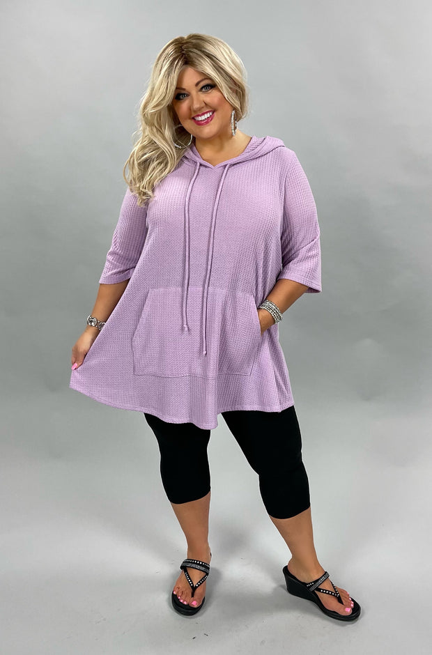 93 HD-A {Take a Ride} LILAC Waffle Knit Hoodie CURVY BRAND !! EXTENDED PLUS SIZE 3X 4X 5X 6X