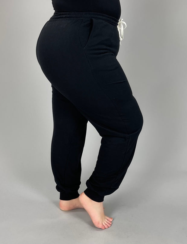 LEG-M OR BT-Z {Run After Me} Black Jogging Pants PLUS SIZE 1X 2X 3X