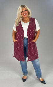 29 OT-A {Pretty Polka} Red Polka Dot Vest EXTENDED PLUS SIZE 3X 4X 5X