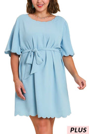 50 SSS-B {Sweet Sophisticate} Umgee Sky Blue Dress PLUS SIZE XL 1X 2X