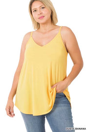 55 SV-I {Aim For Comfort} Dusty Banana Tank PLUS SIZE XL 2X 3X